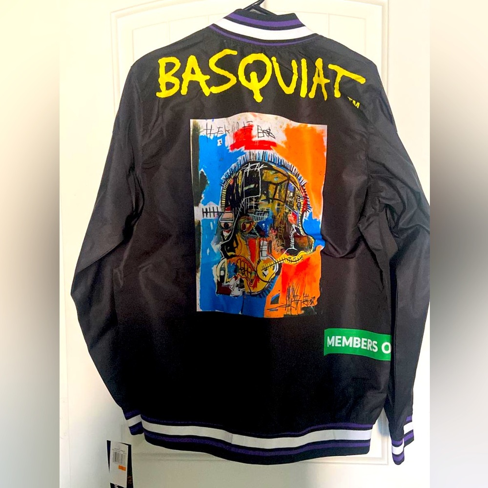 JEAN MICHEL BASQUIAT Members Only Jacket Mens Size L Bomber Windbreaker BNWT
